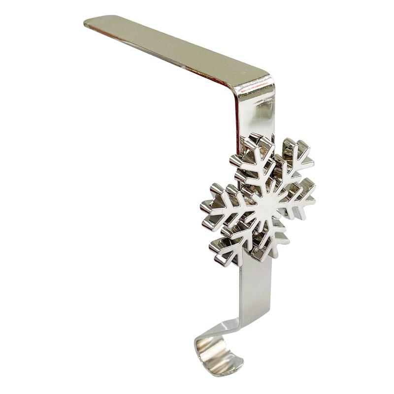 Strumpfhalter für Kaminsims Set aus 4 Stück, Wiederverwendbare Weihnachtsstrumpf-Haken, Beschädigungsfreier Xmas-Hänger für Kamin-Kaminsims Klemmständer Weihnachtsdekoration