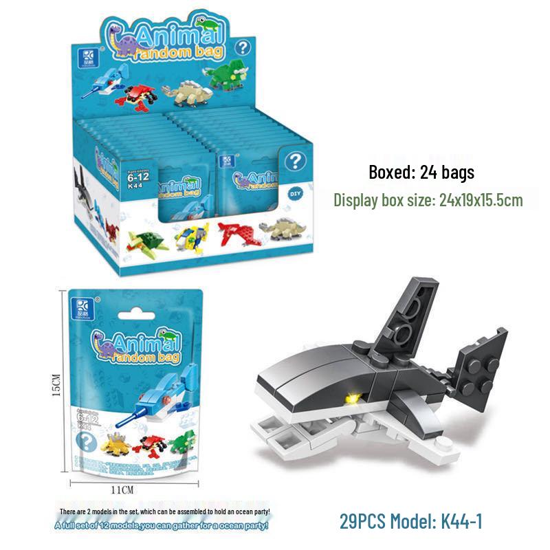 Blocuri de construcție Insecte Ocean Compatibile: Pungă surpriză pentru elevii de grădiniță și primari