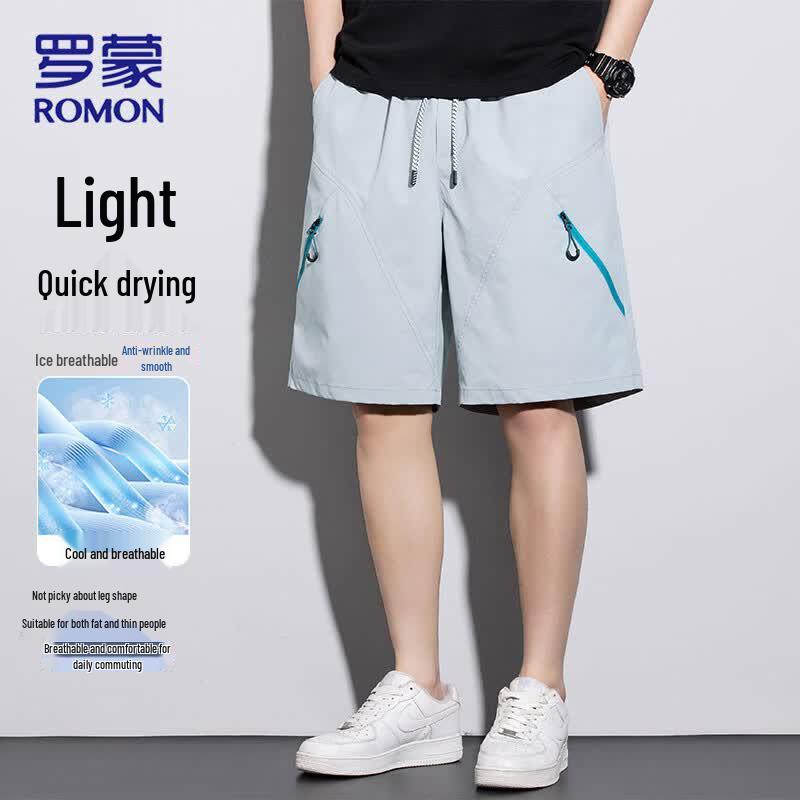 Romon Men s Summer Ice Feel Quick-Dry Casual Shorts 3XL