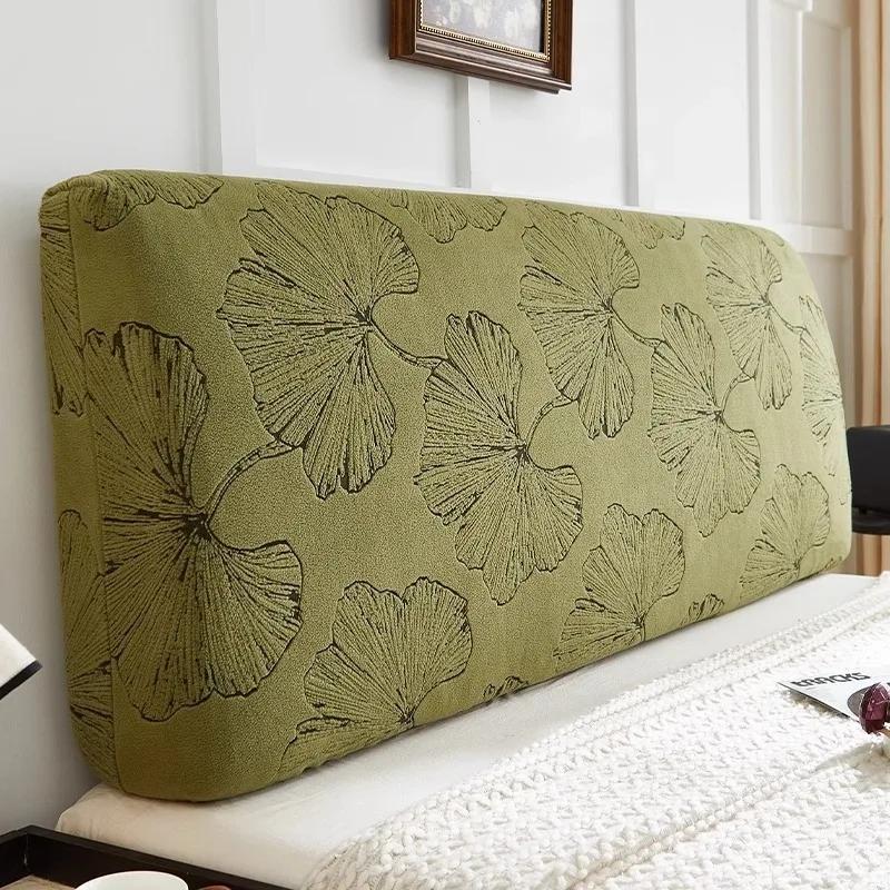 Comfort All-inclusive Bed Backrest Cover Jacquard Bed Headboard Cover Elastic Retro Style Bed Head Slipcover In Bedroom Decor