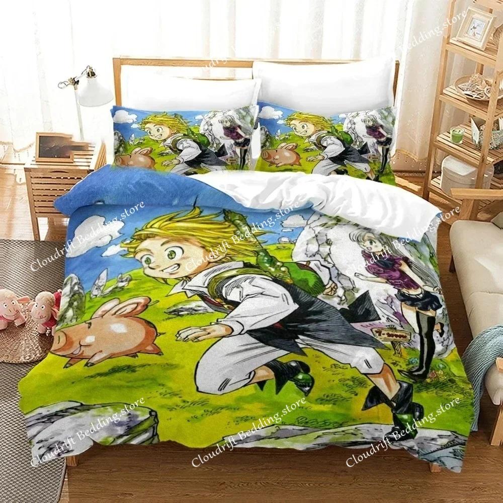 Single-sided Anime Meliodas printed Bedding Sets Printed Duvet Cover Bedding Set Comfortable Breathable Comforter Bed Set