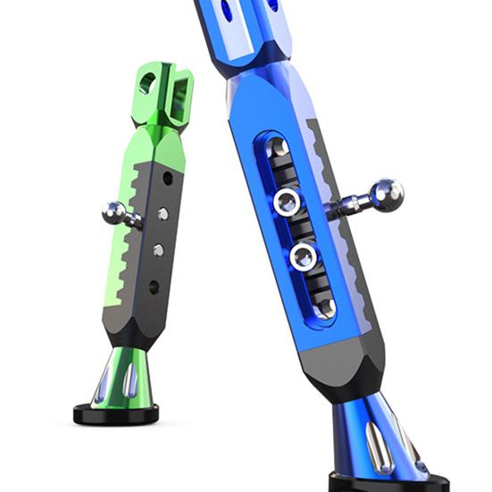 Béquille latérale réglable, fond antidérapant, Support de pied de stationnement latéral en alliage d'aluminium