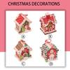 Adorable Christmas House Ornament Handmade Clay Realistic Christmas Hanging Pendants for Home Ornaments Holiday Decors