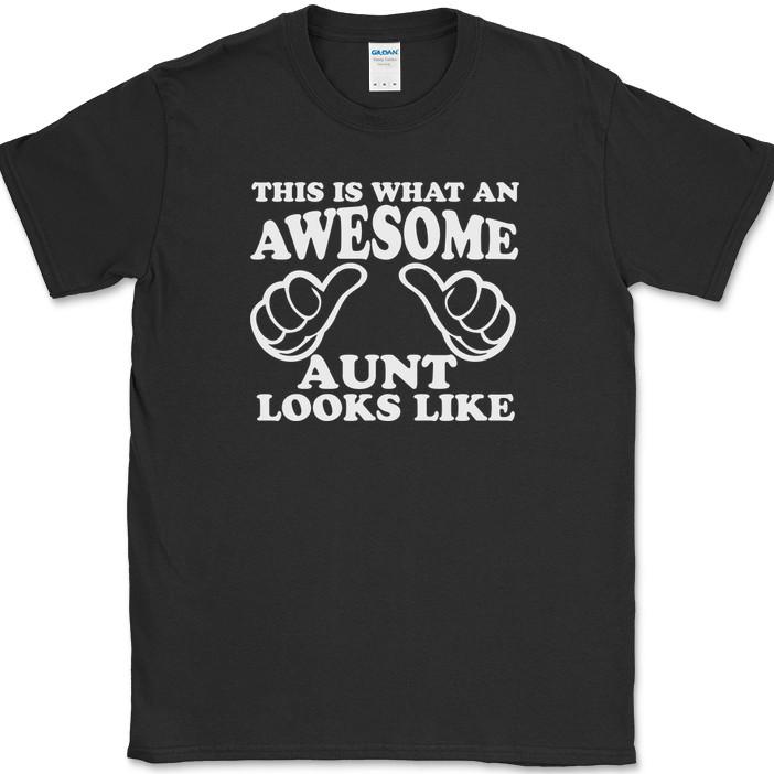 

This Is What An Awesome Aunt Looks Like T-Shirt Funny Family Gift Humor Tee 2XL