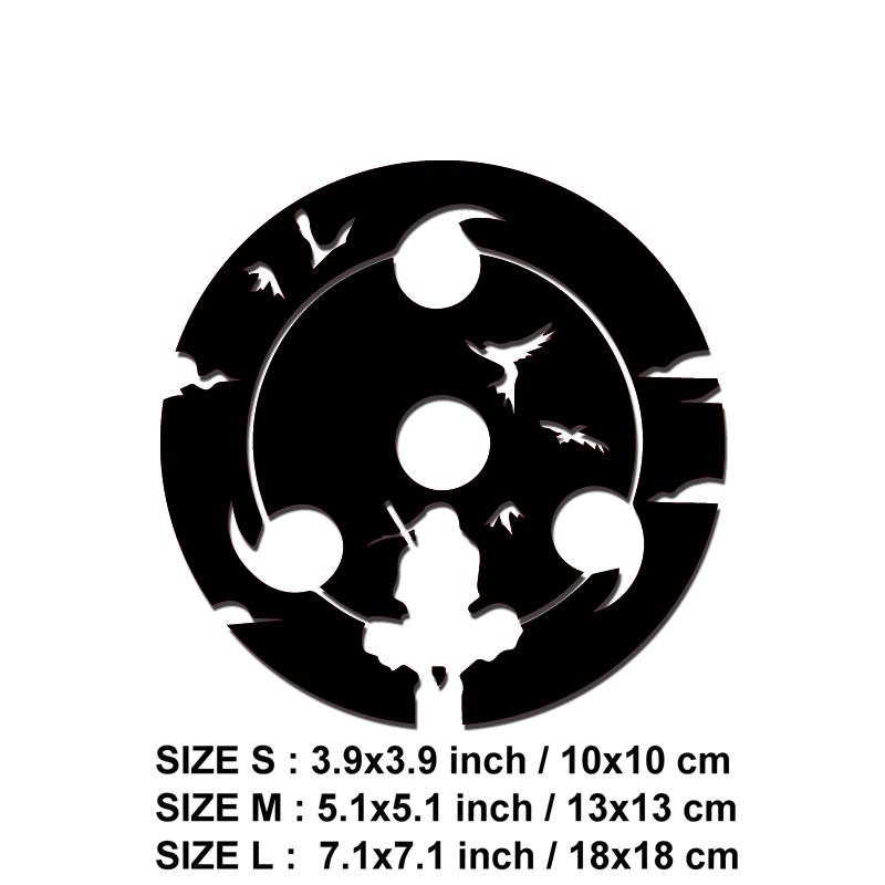 Anime Uchiha Itachi Decal, Sharingan Pattern Waterproof Sticker, Creative Fashion Accessories for Car Truck Auto Styling