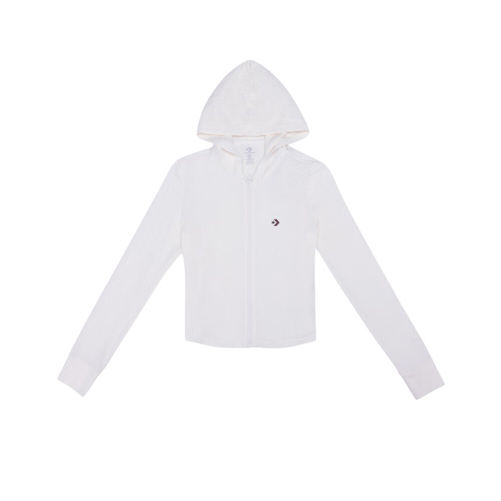 Converse Sweatshirts Women s White Hooded Moderate Cardigan WCJ428-W2Y L