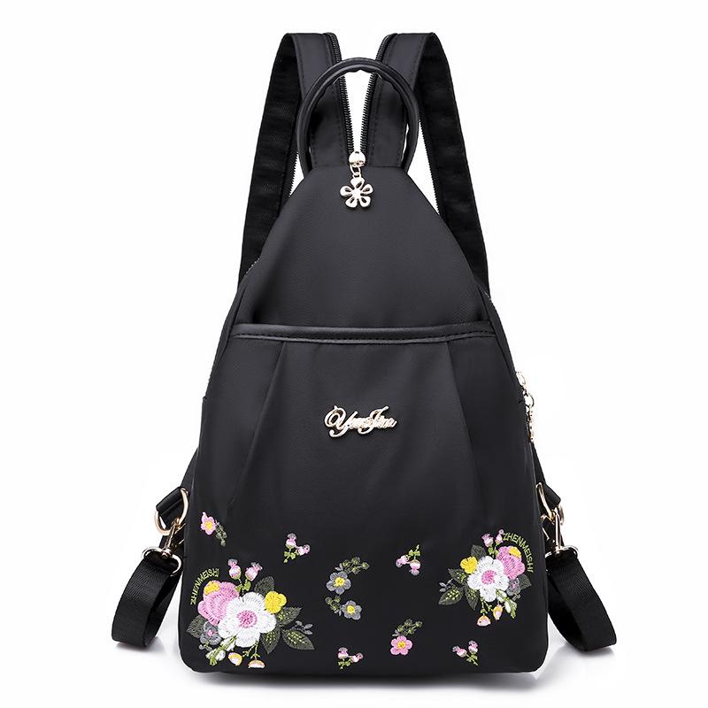 2024 Women's Ethnic Canvas Mini Backpack - Korean Style Versatile Nylon Chest Bag