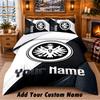 Eintracht Frankfurt Pattern Bedding 3Pcs Set Custom Name, Bed Sheet And Pillowcases For Home Bedroom