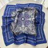 Fashion Women Leopard Print Square Scarf Silk Feeling Neckerchief Bandana Lady Shawl Scarves Wrap Head Kerchief Hair Band Ties