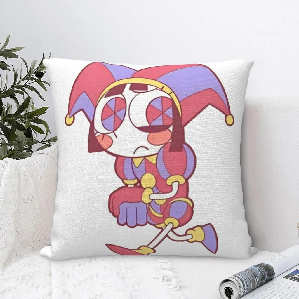 Pomni The Amazing Digital Circus Pillow Cases Cushion Covers  Decorative Throw Pillow Case Cover for Sofa