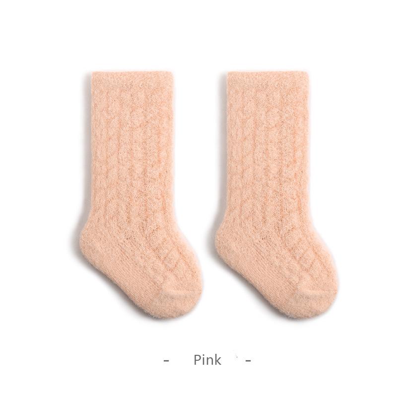 Autumn Winter Baby Socks Fleece Thickened Newborn Children Socks Warm Mid-Tube Kids Socks For Boys And Girls