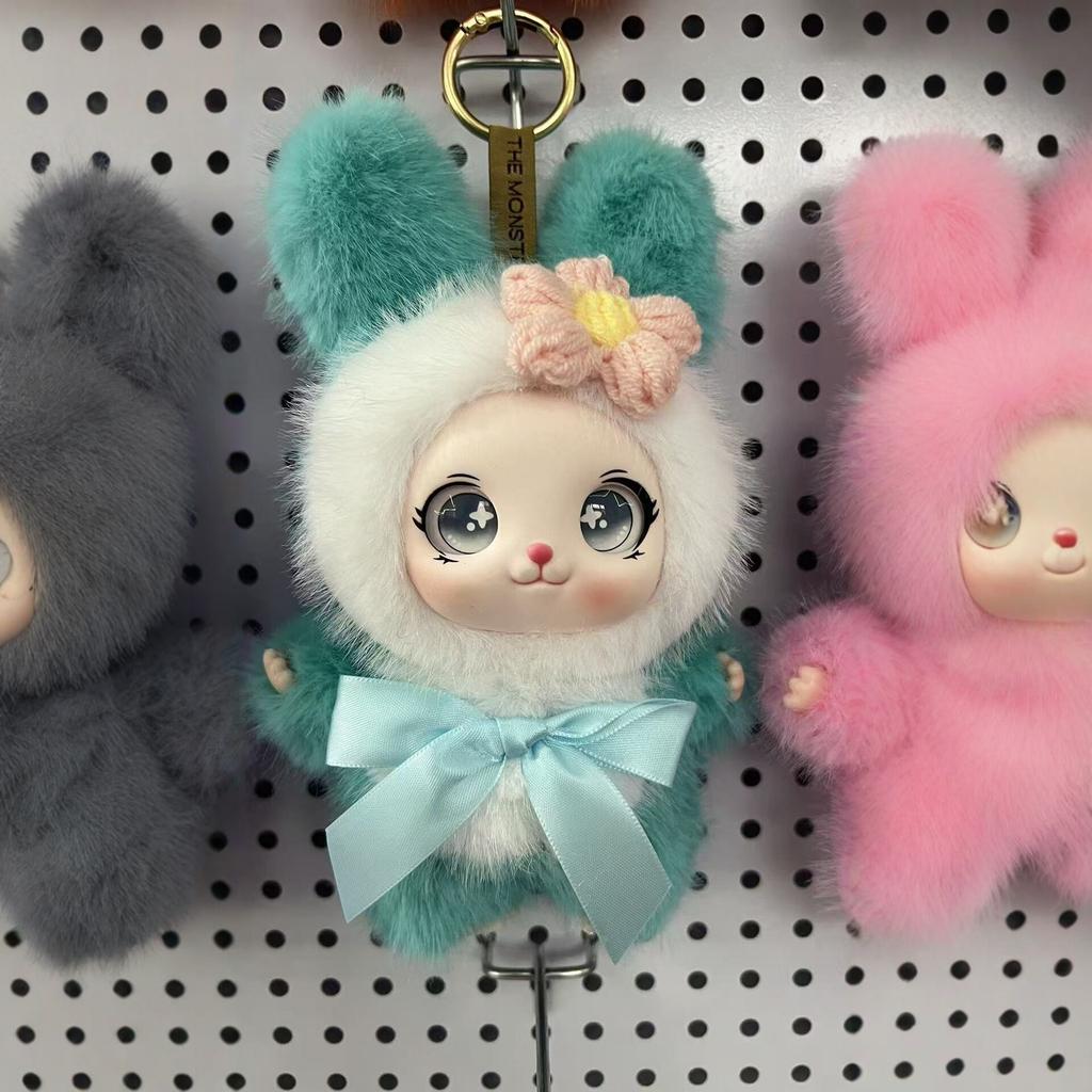 18cm Plush Rabbit Cat Keychain Cute Bag Charm 18cm Soft Stuffed Toy Gift for Girls Women