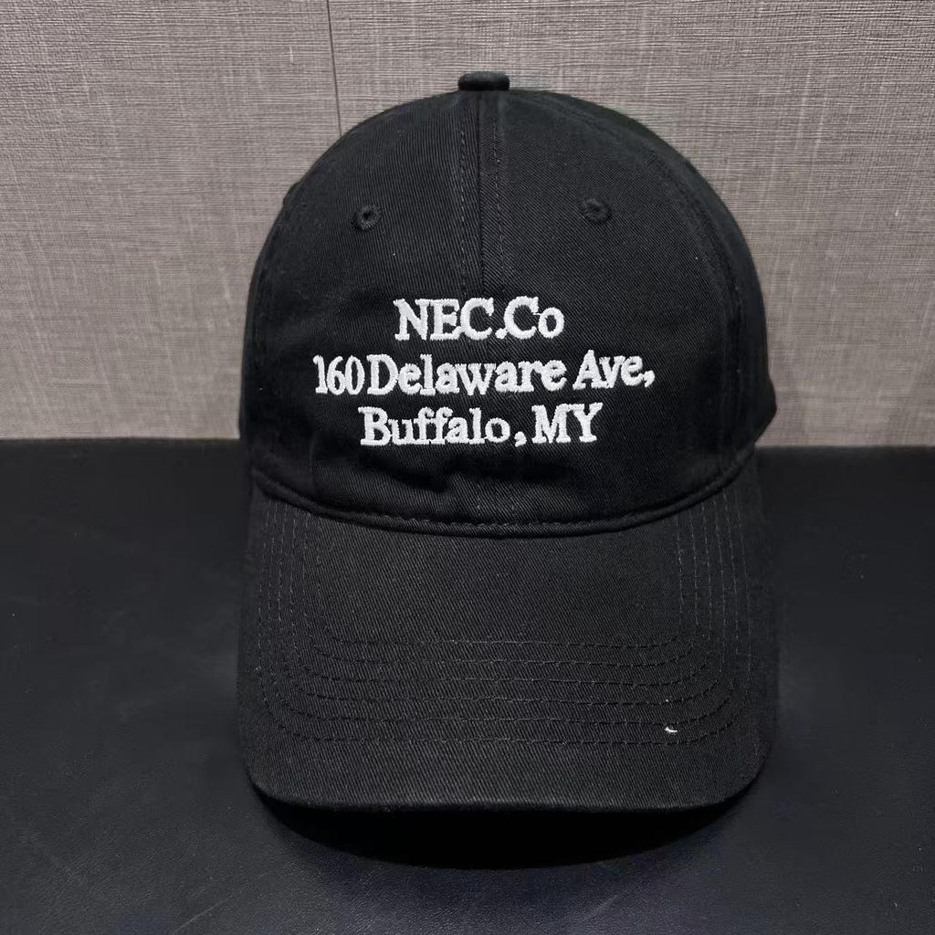 Korean Retro American Baseball Cap with Letter Embroidery - Soft, Face-Slimming Duckbill Hat for Men and Women