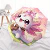 1pc Cute Axolotl Playing Guitar Automatic Opening and Closing Umbrella - Small Umbrella Suitable for Various Occasions, Portable 3-Fold Smal