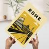 Rome Travel Poster Customized Wall Art Vintage Metal Signs Retro Tin Plaque for Man Cave Office Decoration Room Home Decor Items