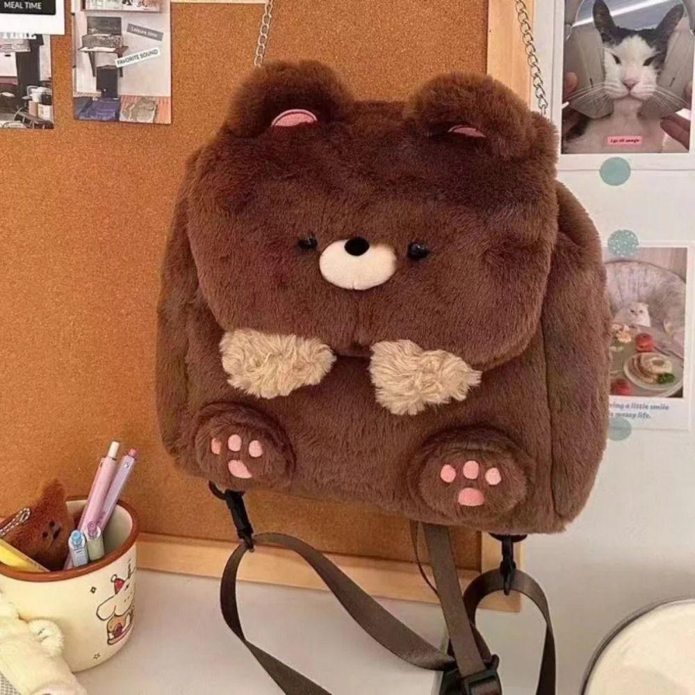 Cartoon-Tier-Plüschrucksack Kawaii Cartoon-Umhängetasche Capybara Crossbody-Tasche Einkaufstasche