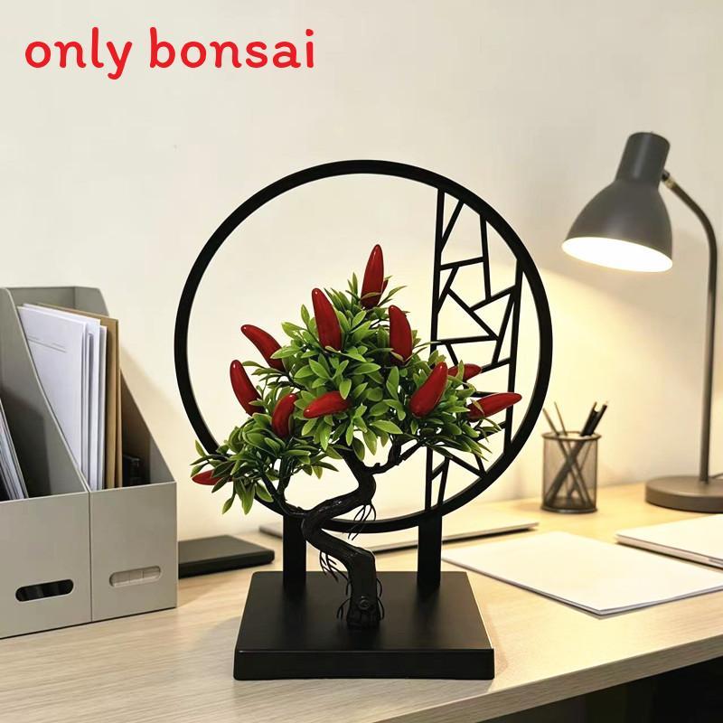 New Chinese Style Screen Divider With Small Fruit Faux Plants For Home Decor And Gifts