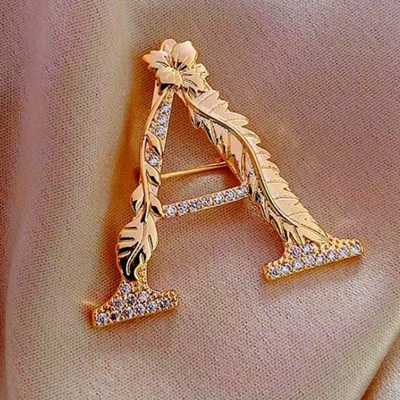 Women Men Number 5 Crystal Exquisite Elegant Pin Badges Fashion Classic Lady Rhinestone Brooch Jewelry
