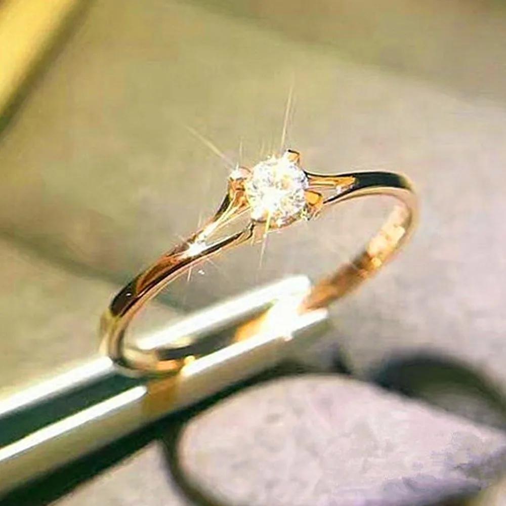 Classic Simple Silver Color Stainless Steel Four Claws Zircon Couple Rings for Women Men Luxury Wedding Anniversary Jewelry Gift