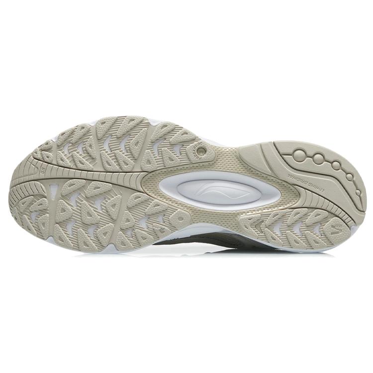 New LiNing V8 Cushioning Wear-Resistant Low-Top Running Shoes Men's Gray White ARHR039-3