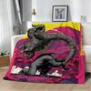 G-Godzilla-S 2 M-Monster King Classic 3D Flannel Blanket Soft Throw Blanket Art For Home Decor Bedroom Bed Sofa Picnic Fans Gift