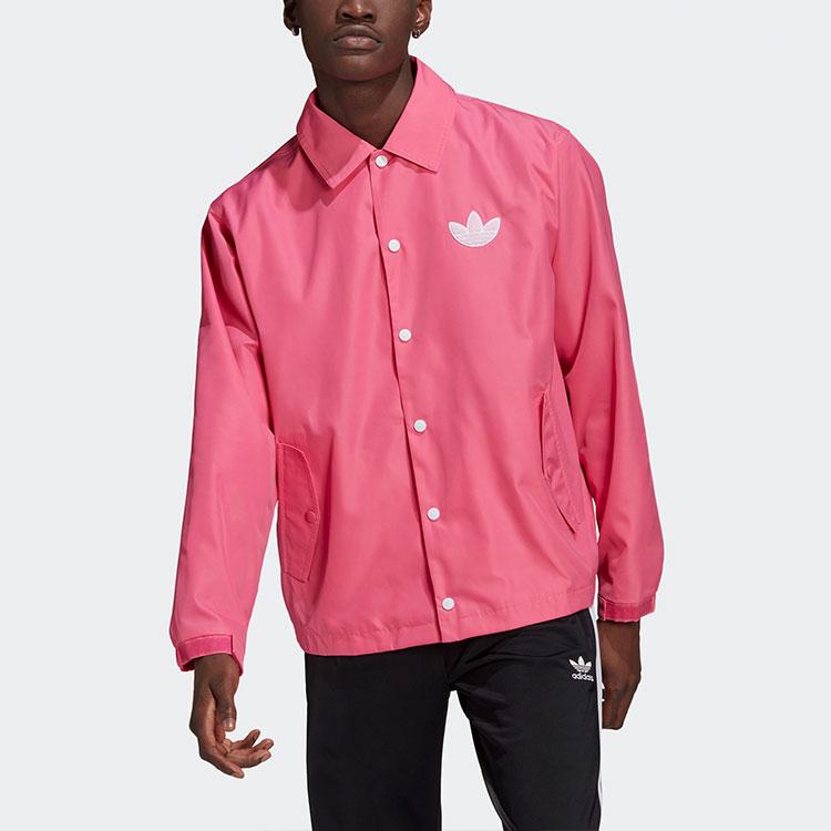adidas Originals Jackets Men's Semi Neon Pink Lapel Moderate Other H09394