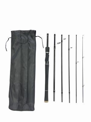 8ft Spinning Pack Rod, 6-Piece ML 8ft 6-Section Spinning Rod, Medium-Light, Sea Bass, Lure, Bass Rod, Trout, Mountain Stream, Rockfish, Rockfish