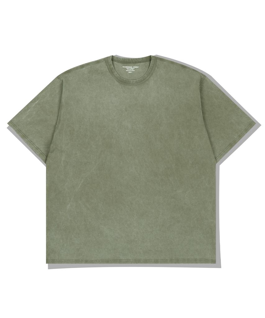 RUGGED HOUSE 16S Pigment Washing Half T-Shirts Khaki