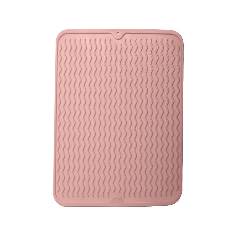 Silicone Dish Drying Mat Sink Bottom Grid Silicone Sink Protectors Kitchen Silicone Sink Protector (Pink,S) розовый