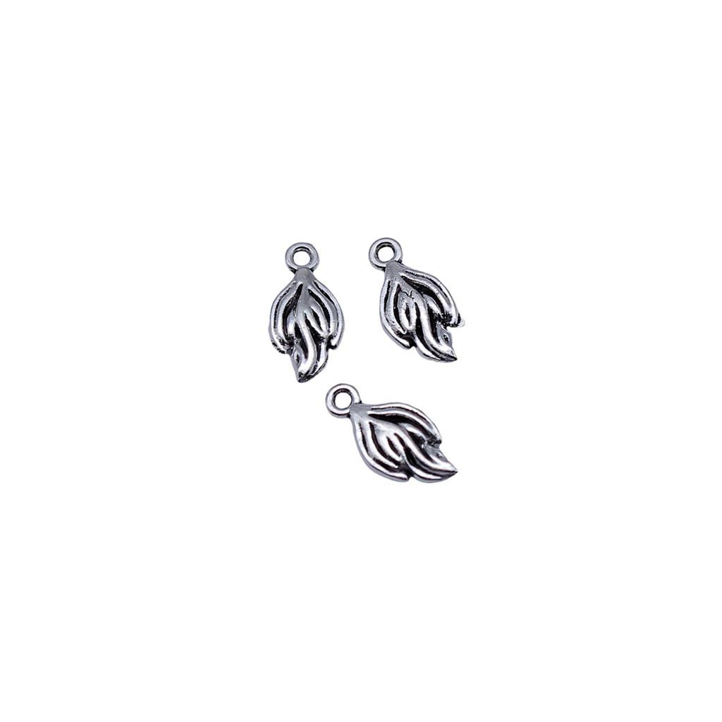 Filigree Leaf Charms Antique Alloy Pendants For Nature Inspired Jewelry