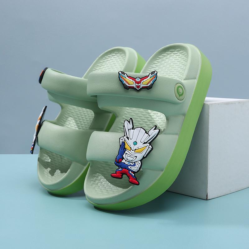 Bottom Stylish Soft Kids Beach Shoes In Black Green Beige For Boys And Girls Perfect For Wear Summer