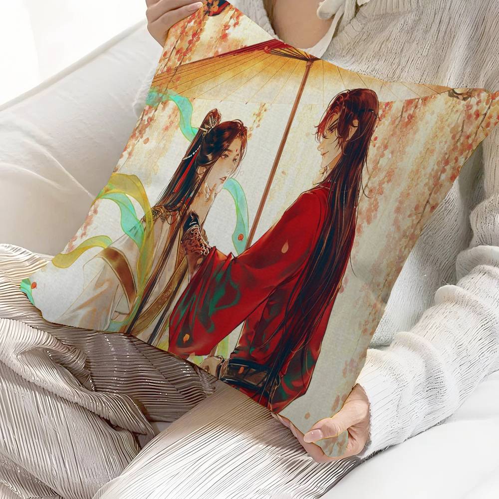 Anime Heaven Official's Blessing Stitch Lucky Dragon Pillow Cover Sofa Cushion Cover Home Room Decoration Children Gift