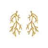 18K Gold Stainless Steel Stud Earrings Women Vintage Ocean Element Vacation Style Titanium Steel Fashion Ear Jewelry New Arrival