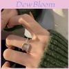 Korean Style Minimalist Adjustable Open Ring For Women Made Of 925 Silver Fashionable Unique Design