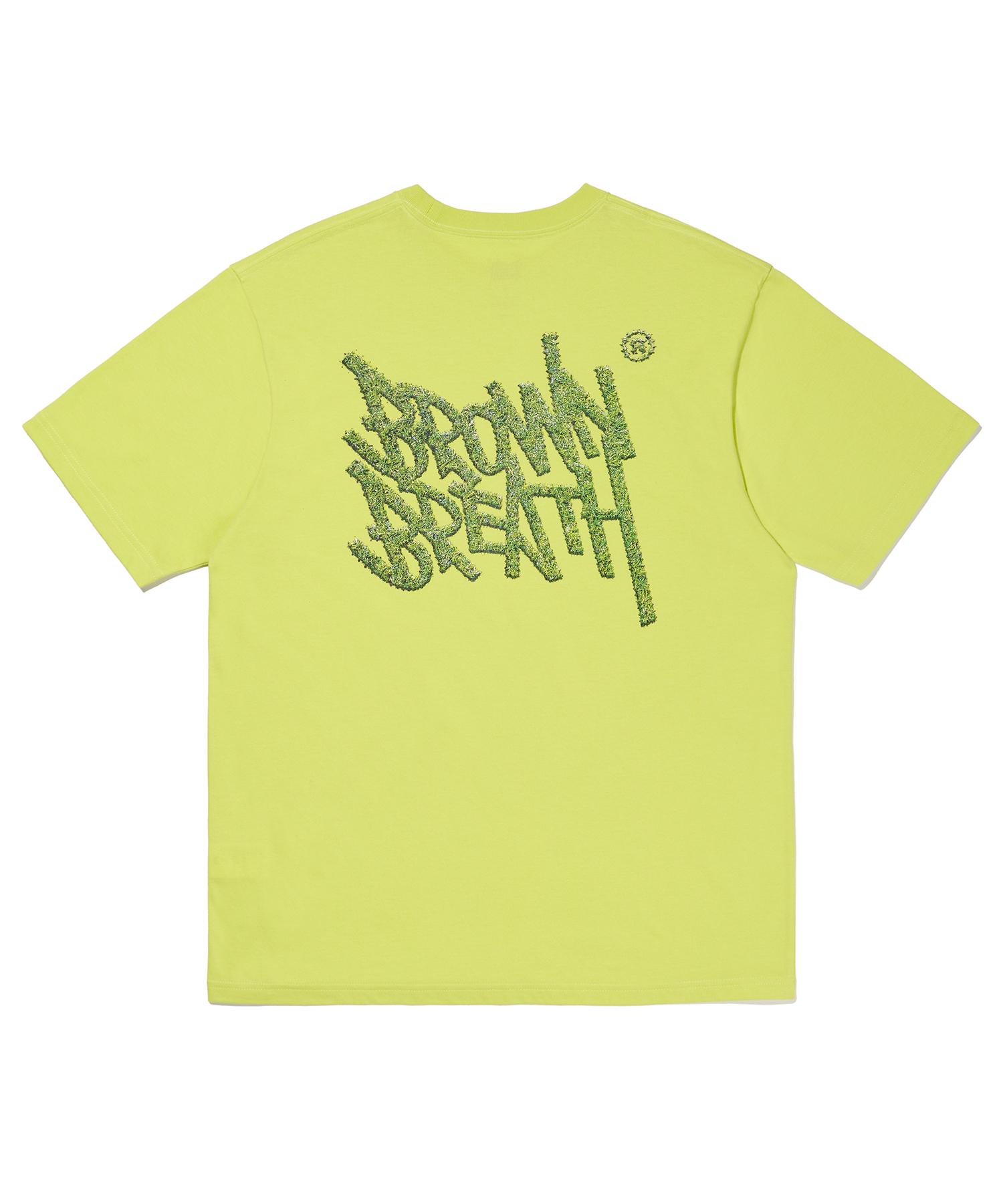 Brown Bless Grass Tag Tee - Lime Lime/M