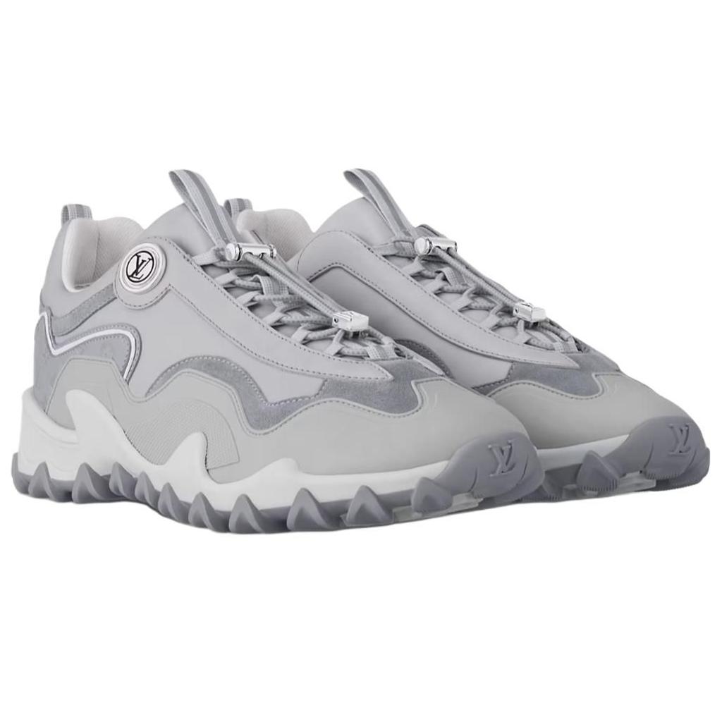 Louis Vuitton RUSH Low Top Casual Shoes 5cm Women's Gray 1AGZG6