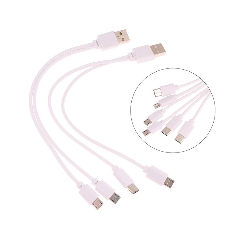 1Pc 2 In 1 Usb Male To Micro Usb/Type-C Splitter Data Transfer Charging Cable For For Android Smartphones Tablet Dual Micro Usb