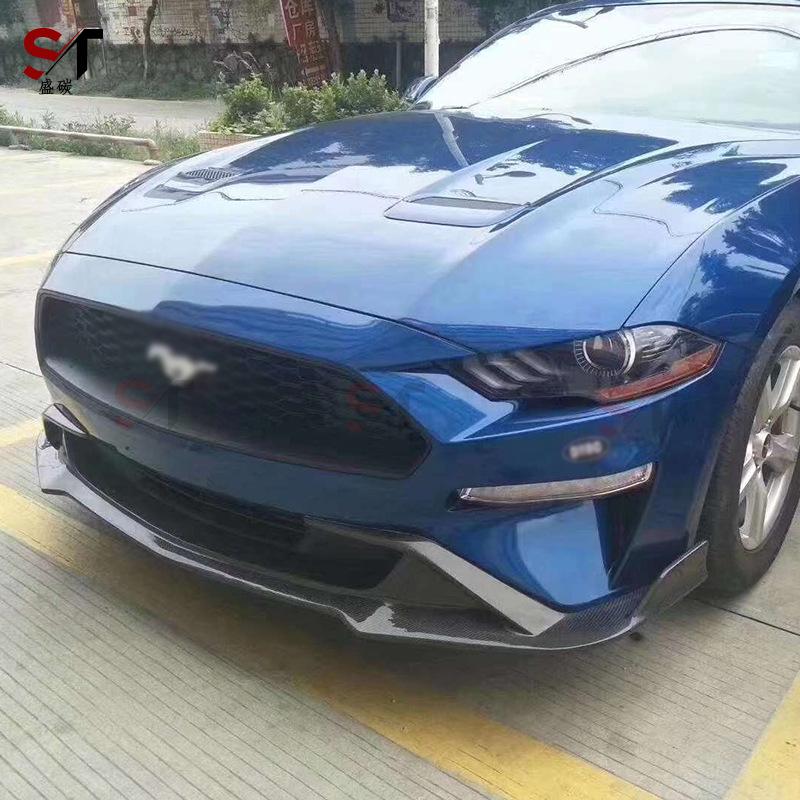 Carbon Fiber Front Lip & Splitter Kit for 18-22 Ford Mustang