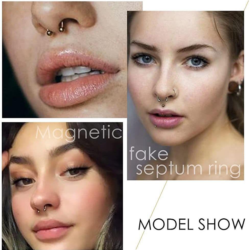 Magnetic Titanium Steel Fake Horseshoe Nose Ring - Non-Piercing Jewelry