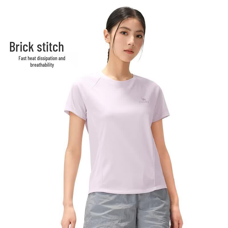 Camel Women s Outdoor Quick-Dry Short Sleeve Hiking T-Shirt L