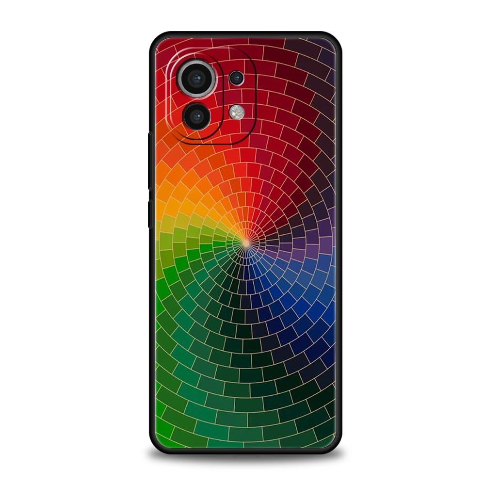 

Phone Case Cover for Xiaomi Mi 17 15 14 13 12 11 Ultra 15T 14T 13T 12T 11T Pro Lite 5G Soft TPU Capas Retro Rainbow Stripe Art Xiaomi 14 Pro