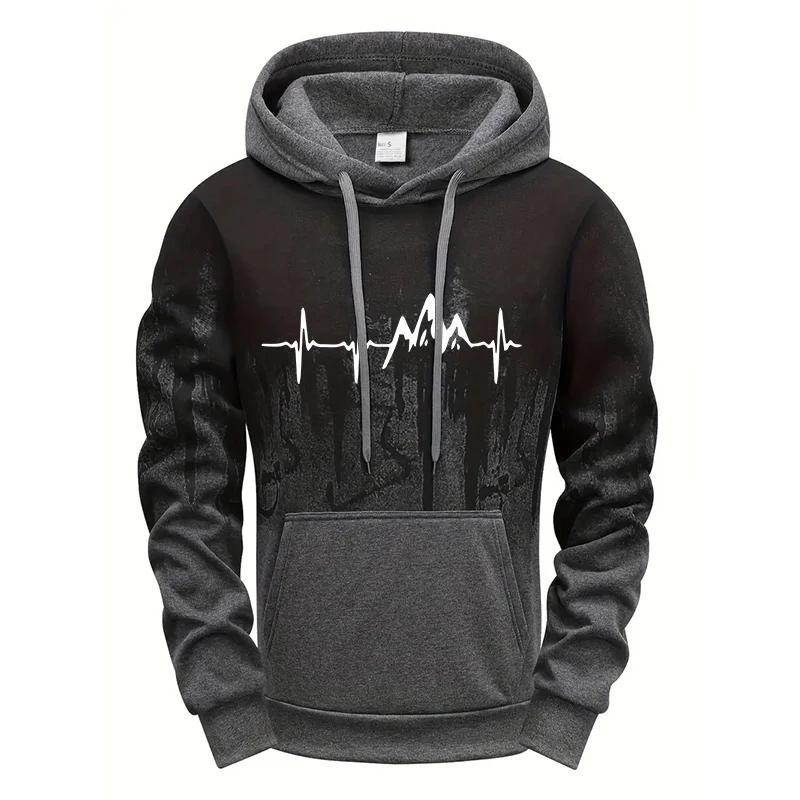 Felpa con Design Spruzzato da Uomo Felpe con Cappuccio e Maniche Lunghe di Alta Qualità Autunno Inverno Quotidiano Casual Sportiva Pullover Athleisure