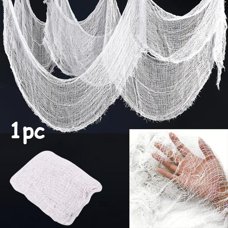Halloween Gauze Fabric Black Chunky Gauz Fabric Haunted House Diy Decorative Gauze Horror Party Scene Props Halloween Decoration