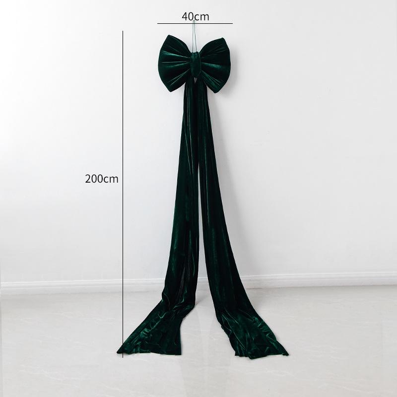 NUCHI Velvet Super Large Christmas Tree Bow Decoration Pendant