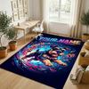 Dog Theme Crystal Velvet Rug Personalized Custom Name Text Soft Floor Mat Home Decor