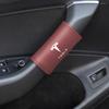NLVAC1 2Pcs Leather Car Door Armrest Cover Roof Handle Covering For Tesla Model-Y Model-3 Model-X Model-S Cybertruck Roadster SpaceX