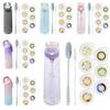 Tritan Sports Water Bottle With Flavor Rings And Leakproof Lid For Fitness Enthusiasts