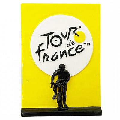 [A2839] - Gelber und schwarzer Harzmagnet „Tour de France“ - 7 x 5 cm