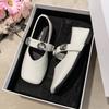 French Rhinestone Flat Bottom Baotou Women's Summer Outside Wear 2025 Fashion and Versatile Single Shoes