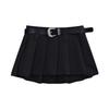 Gray Low Waist A-Line Pleated Midi Skirt for Women, Korean Style 2025 Summer Fashion, Versatile and Slimming Mini Skirt.